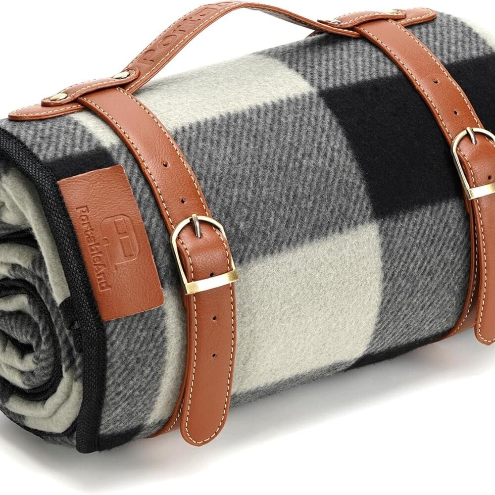 Picnic Blankets, 3 Layer Soft Fleece Blanket for Beach,Camping on Grass, Waterpr